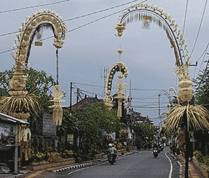 Penjor in Galungan holyday in Bali